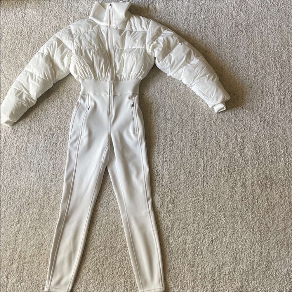 FP Movement Free People Downhill Diva Snowsuit Suit WHITE - Picture 4 of 7